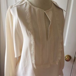 NWT See By Chloe cream long sleeve blouse